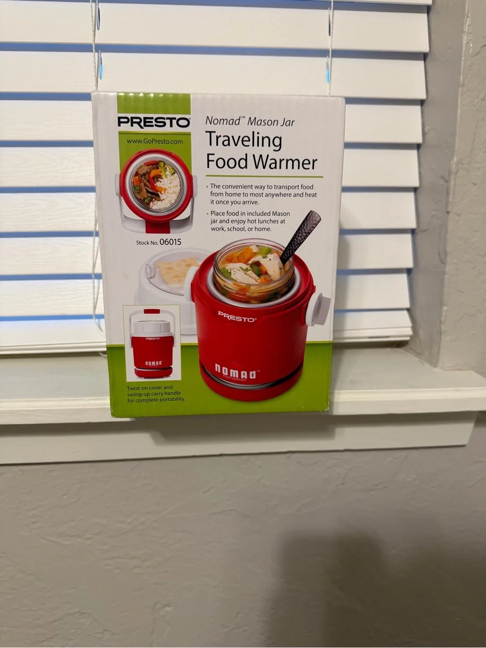 Presto Nomad Red Traveling Food Warmer - Portable Mason Jar Heater